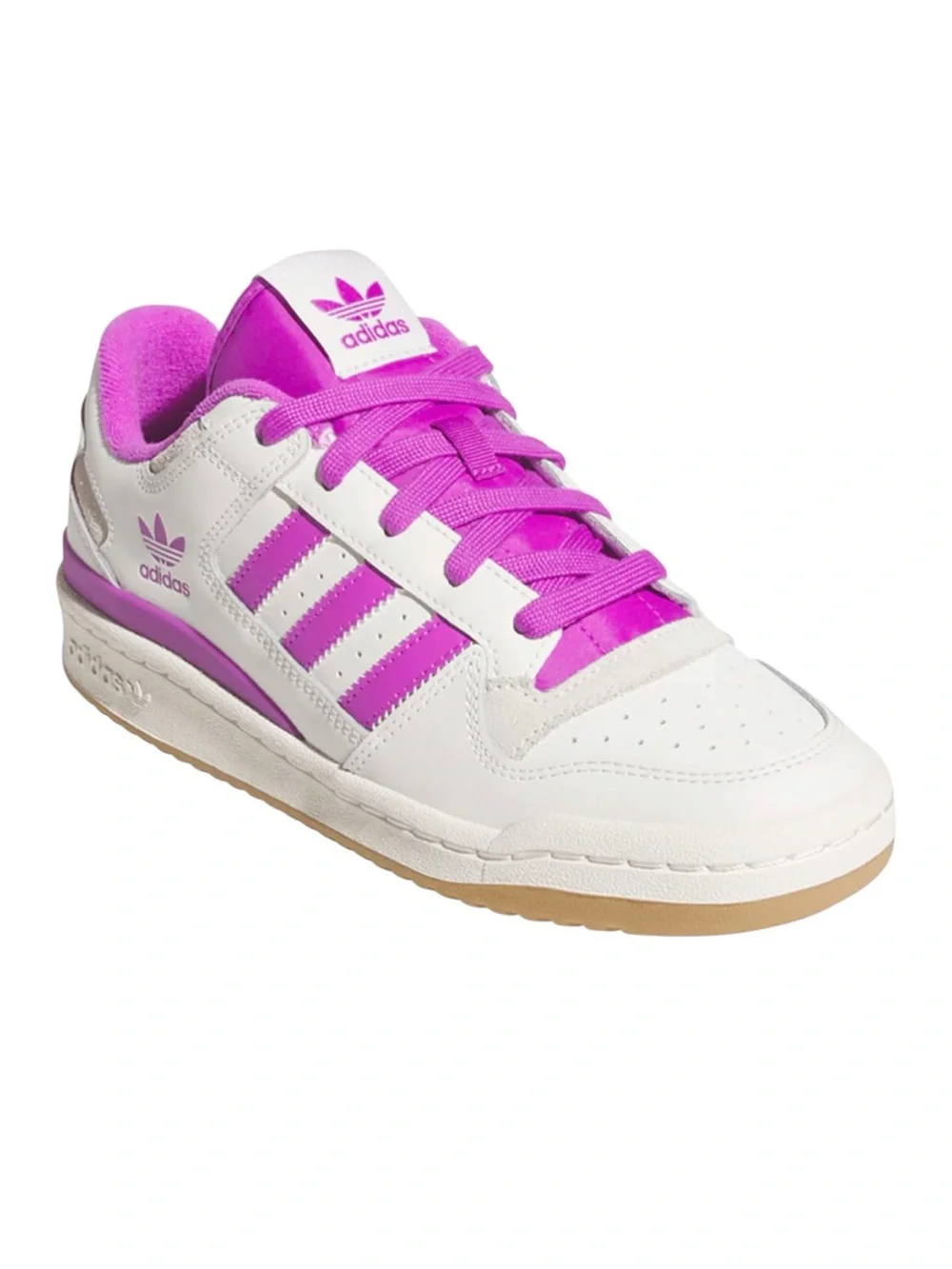Adidas Originals Forum Low CL W Sneakers Cloud White Purple JR0474 NWT